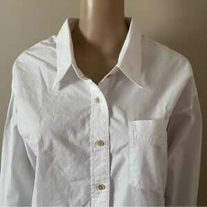 Aritzia Wilfred Free Crisp White Dress Shirt, women’s oversized small